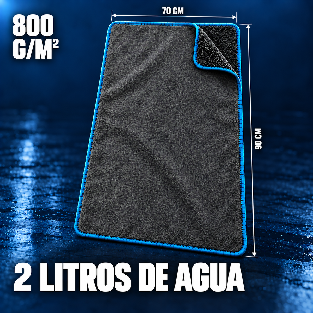 Panno asciugatura auto ultra assorbente — 70 × 90 cm