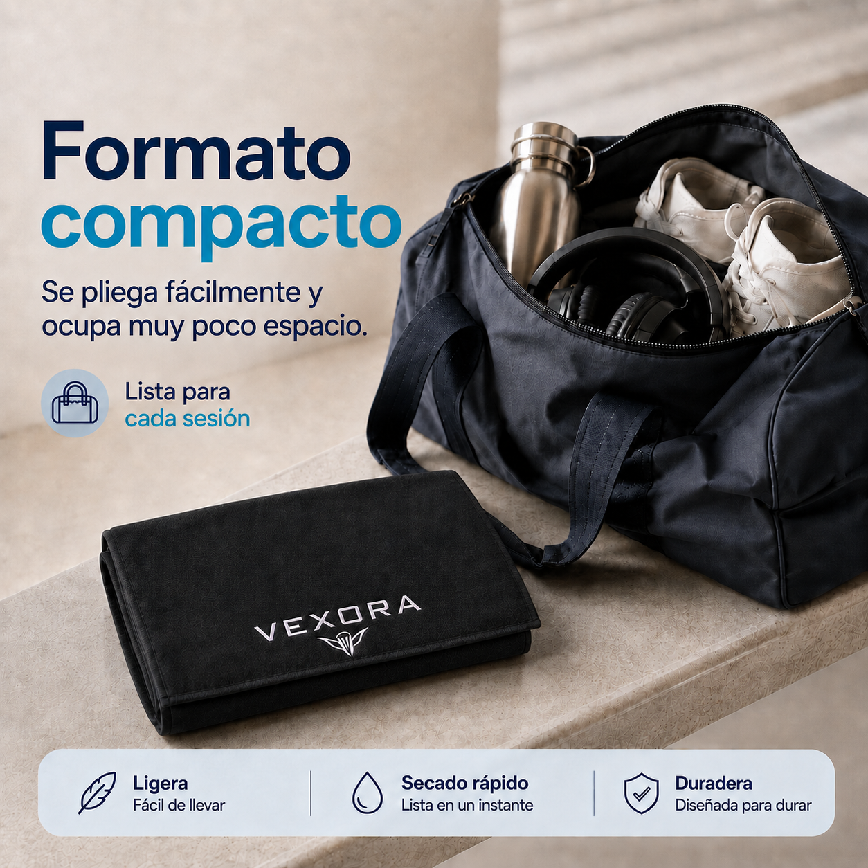 Vexora — Asciugamano sportivo con cappuccio
