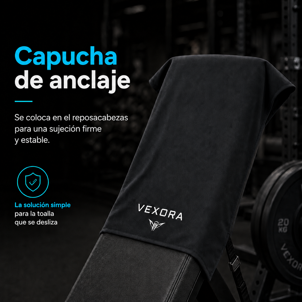 Vexora — Asciugamano sportivo con cappuccio